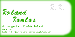 roland komlos business card