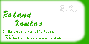 roland komlos business card